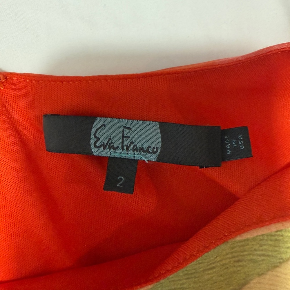 Anthropologie Eva Franco Crane Print Tropical Rainbow Dress Size 2 - Picture 5 of 8